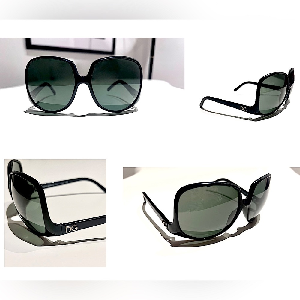 DOLCE & GABBANA 6033 OVERSIZED BLACK SUNGLASSES EXCELLENT CONDITION!!